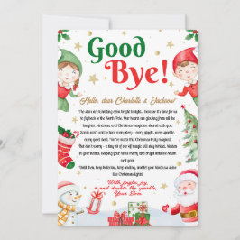 Elf Goodbye Letter Goodbye from Elf Christmas Inbjudningar