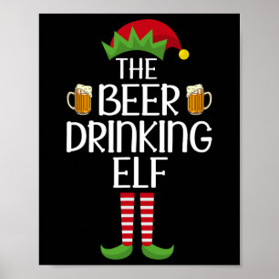 Elf Group Matching Family Julafton är Beer Dr. Poster