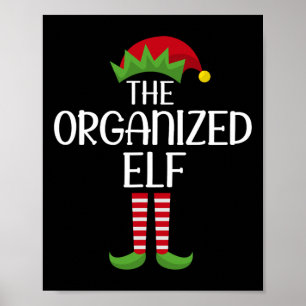 Elf Group Matching Family Julafton-kostade organis Poster