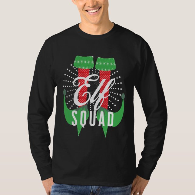 Elf Häl Squad Jul Högtid    T Shirt (Framsida)