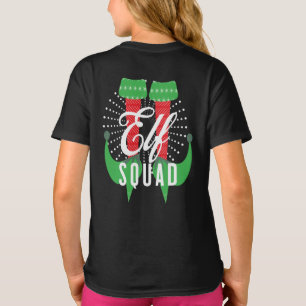 Elf Heels Squad jul Helgdag Namn T Shirt
