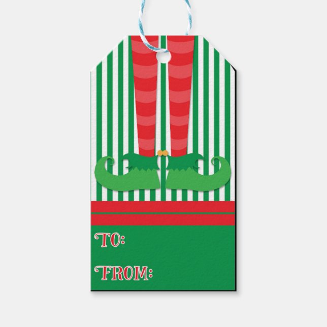 Elf Helgdag Gift-Märkre Presentetikett (Framsidan)