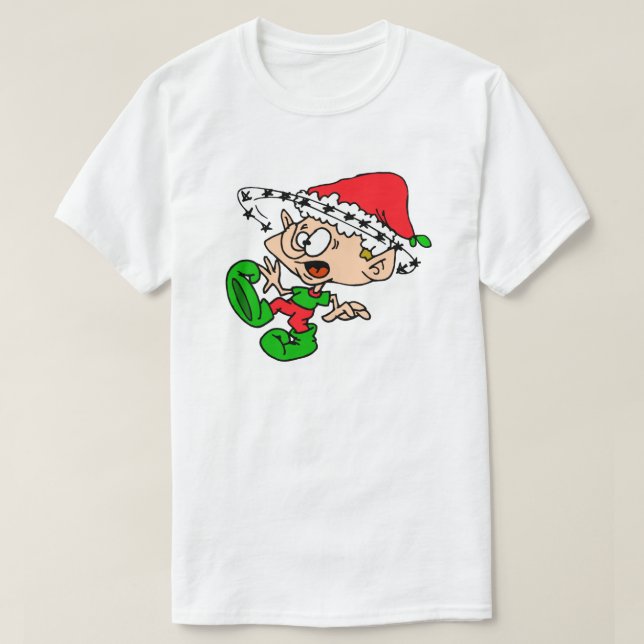 Elf Helgdag Julafton Humor T-shirt (Design framsida)