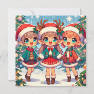Elf Hjort God jul Julkort