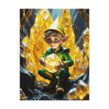 Elf Holding Gult Crystall