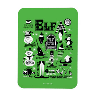 Elf-ikoner och filmcitat magnet