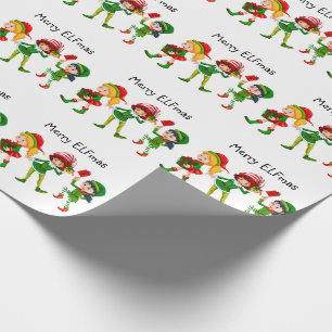 ELF Jul Mönster Wrapping Papper Presentpapper