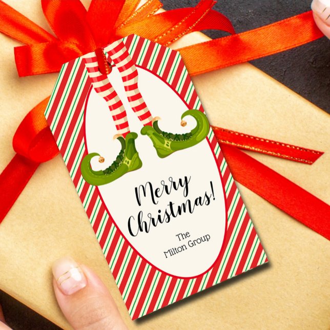 Elf-jul Presentetikett (Elf Christmas Gift Tags)