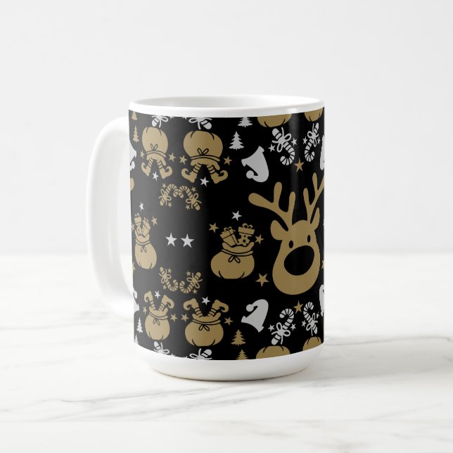 Elf jul Wrapping Kaffemugg (Framsida vänster)