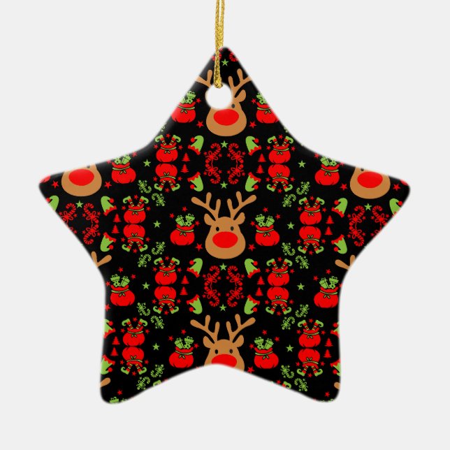 Elf-julafton Julgransprydnad Keramik (Framsidan)