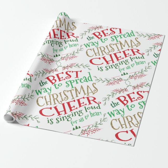 Elf-julafton Papper julCheer Presentpapper (Utrullad)