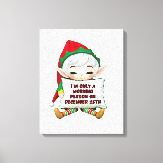 Elf-julen Canvas Wall Art (Framsida)