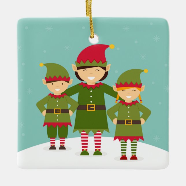 Elf Julgransprydnad Keramik (Framsida)