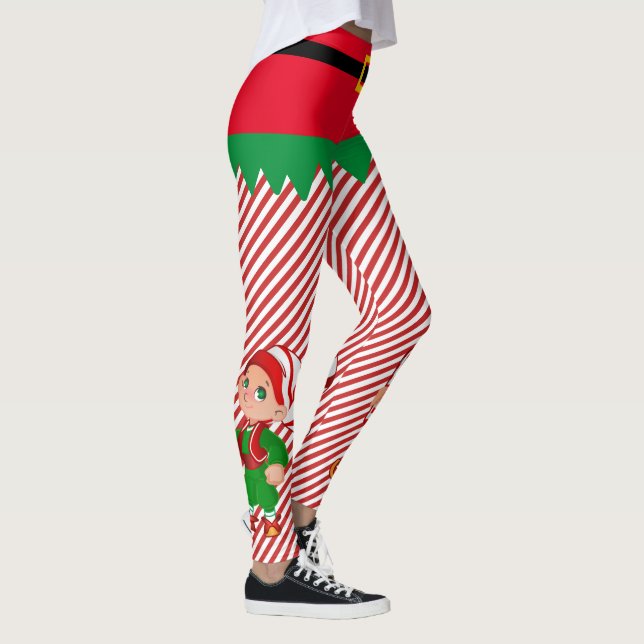 Elf-jultomtens lilla Elves Cute Rand Leggings (Höger)