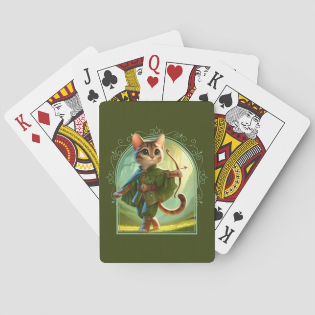 Elf Kattdjur Fantasy Äventyr Casinokort (Baksidan)
