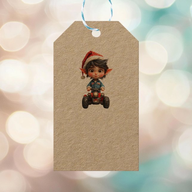 Elf Kraft Gift-Märkre för julhelgen Presentetikett (Skapare uppladdad)