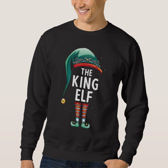 Elf Kung Elf jul Elven Costume X Mas Lång Ärmad Tröja (Framsida)