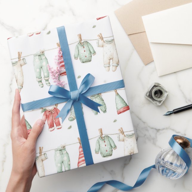 Elf Laundry Pattern  Presentpapper (Gifting)