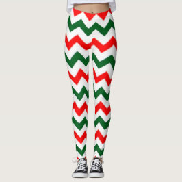 ELF LEGGINGS CHEVRON MÖNSTER RED AND GRÖNT