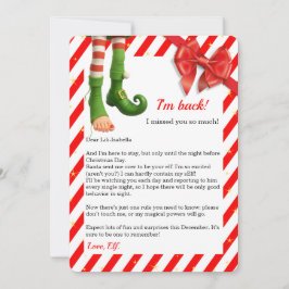 Elf Letter “I’m Back” | Funny North Pole Arrival Julkort