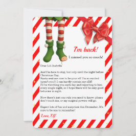 Elf Letter “I’m Back” | Funny North Pole Arrival Julkort