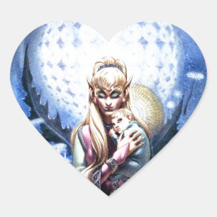 Elf Madonna Hjärtformat Klistermärke