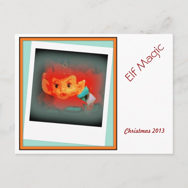 Elf Magic Postcard by Todd D. Martin Helg Vykort (Framsida)