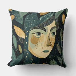 Elf Maiden Lino Skriv ut Kudde