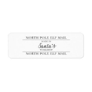 Elf Mail Helgdag Stickers Returadress Etikett
