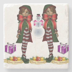 Elf Marble Stone Underlägg jul