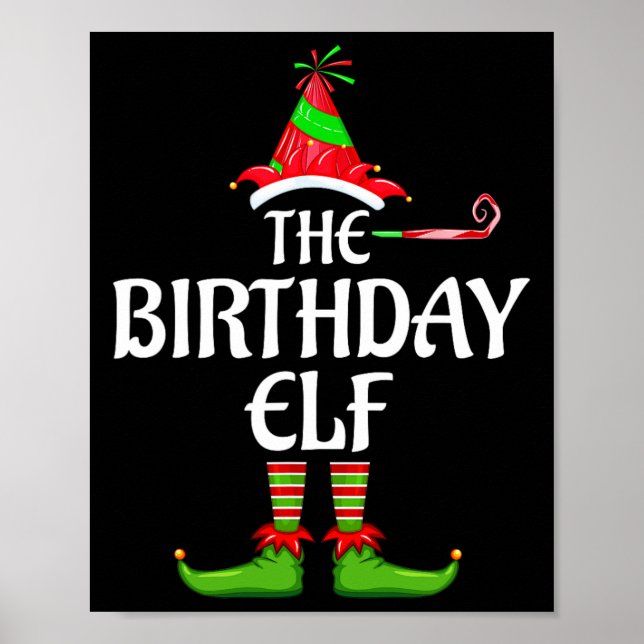 Elf Matching Family Group, jul Party Poster (Framsidan)