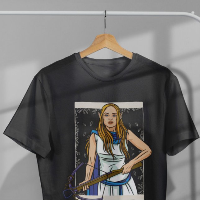 Elf med kurvbrytningstecken t shirt (Skapare uppladdad)
