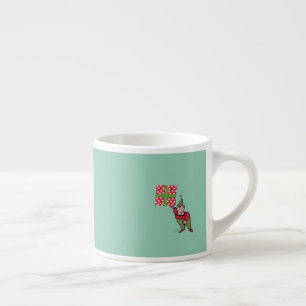 Elf med Polka Dot Gift lämnat hand espresso mugg Espressomugg