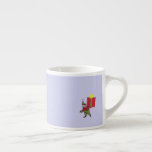 Elf med Red Box lämnat hand espresso mugg Espressomugg<br><div class="desc">Elf med Red Box espresso mugg är till julkaffedrickare,  party och fläkt i tecknad. Elf med Red Box är Steamy Raimon original tecknad art.</div>