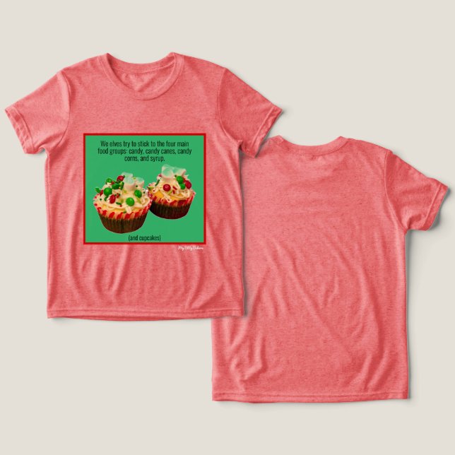Elf-Muffinsar T Shirt (Design fram och bak)