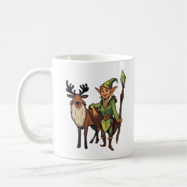 Elf och Reindeer Fantasy Älskare Mugg
