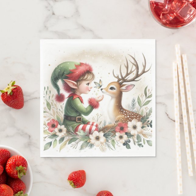 Elf och renarna pappersservett (Insitu)