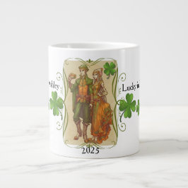 Elf par St. Patrick Day Mugg Gift för hennes skull Jumbo Mugg