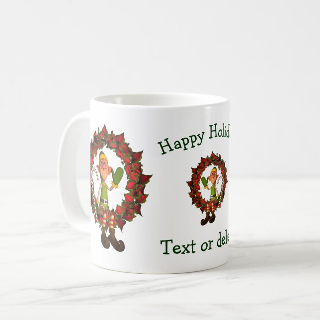 Elf-Personligens Helgdag jul Kaffemugg (Framsida vänster)