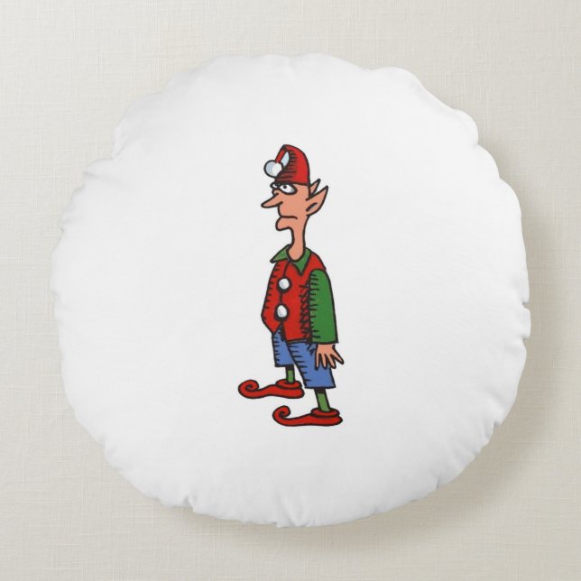 Elf placerar sig i uppmärksamheten runt gröntens p rund kudde (Framsidan)