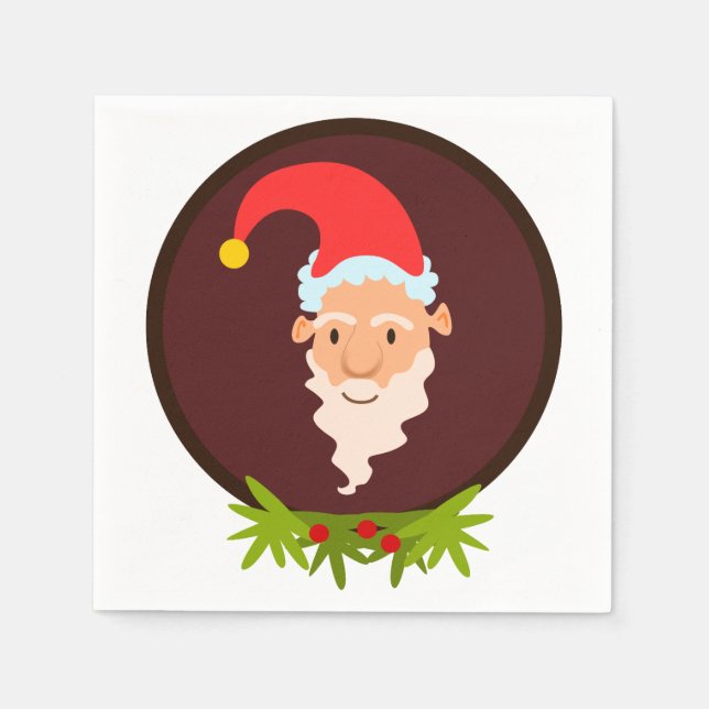 Elf Porträtt White Pappersservett (Framsidan)