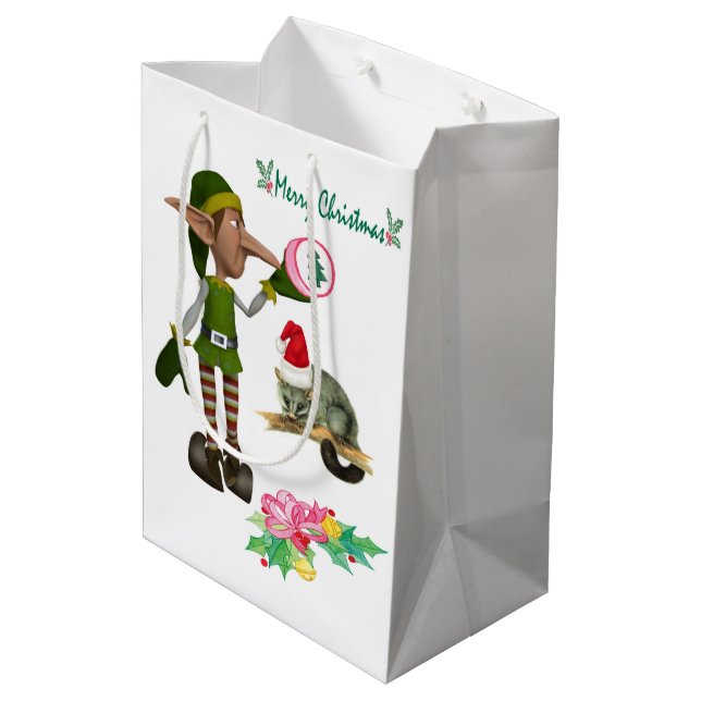 Elf Possum God jul Gift Bags (Baksidan Vinklad)