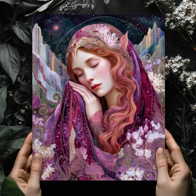 Elf Queen Goddess Celestial Fantasy Wall Art Print Poster (Skapare uppladdad)