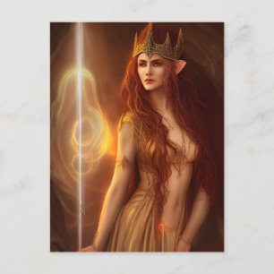 Elf Queen Postcard Vykort