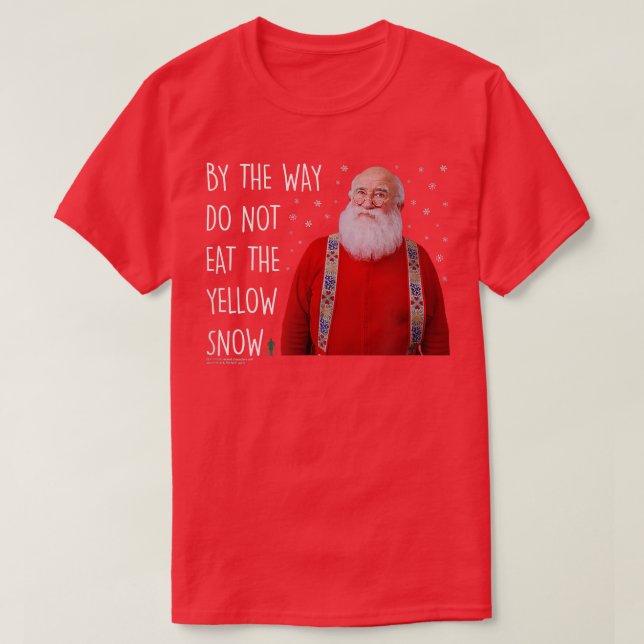 Elf Santa Gult Snö T Shirt (Design framsida)