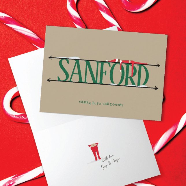 Elf Shenanigans Grönt och Tan-vikt Kort (Skapare uppladdad)