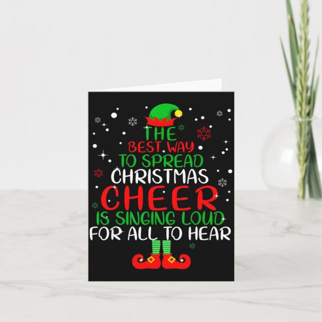 Elf Shirt The Way To Spread Christmas Cheer Boys M Kort (Framsida)