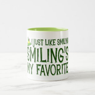 "Elf/Smiling is My Favorite Sak" CHRISTMAS MUGG