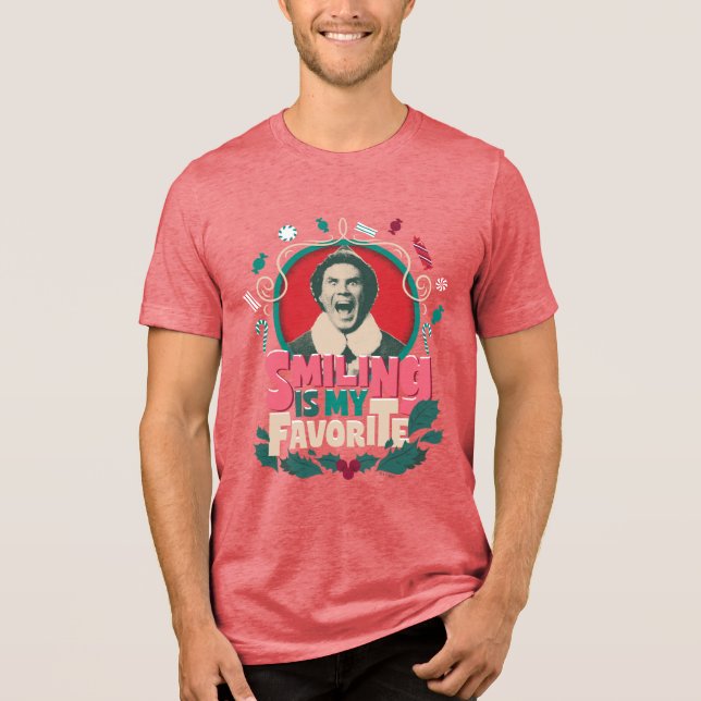 Elf - Smiling is My Favorite T Shirt (Framsida)