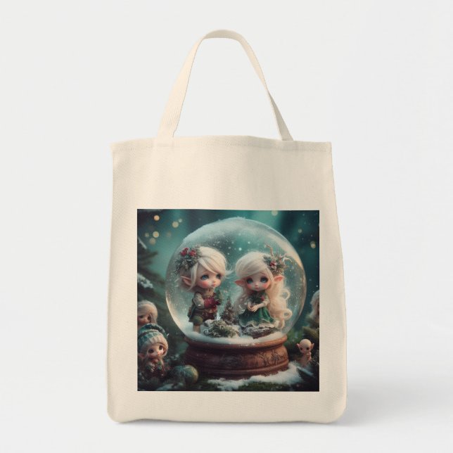 Elf Snowglobe Tygkasse (Framsidan)